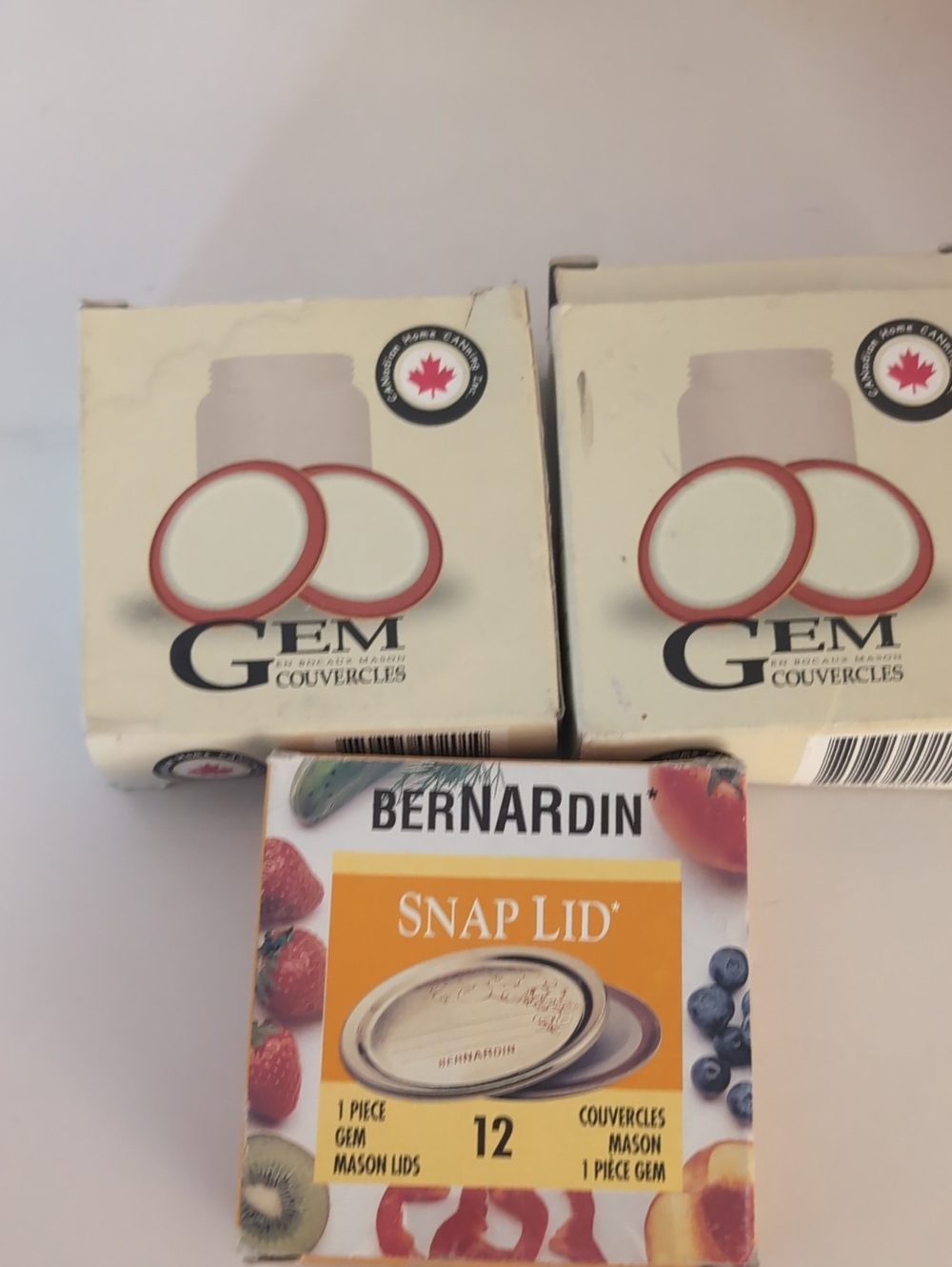 Red Gem Snap Lid - 12 Mason Jar Lids